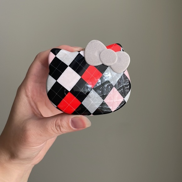 BNIB Hello Kitty Head of Class Compact Mirror Plaid Argyle - Picture 3 of 5